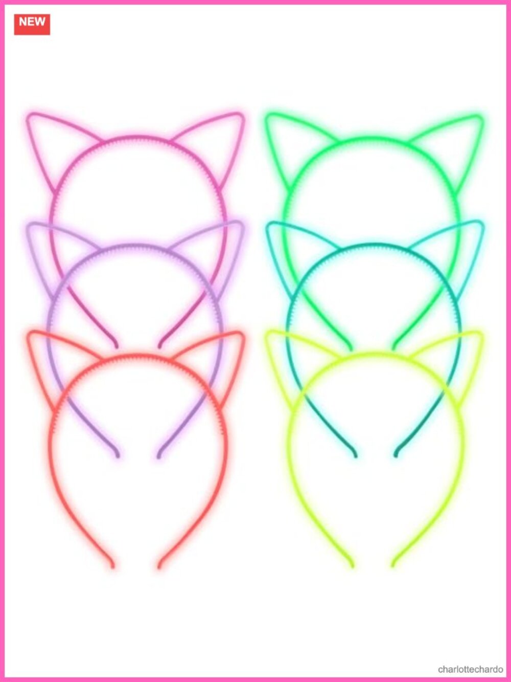 Luminous Cat Ear Headbands Glow in the Dark Plastic Hair Accessories